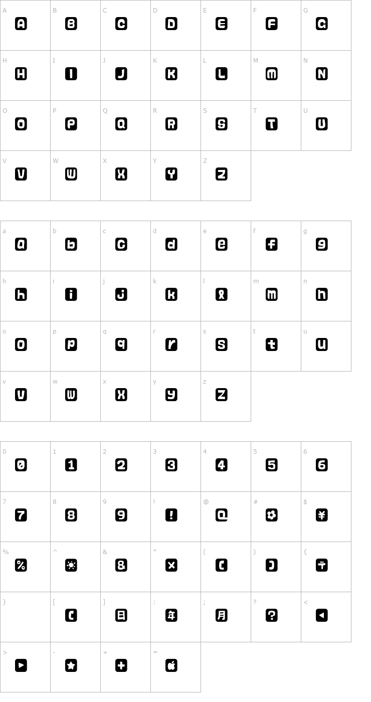 Character Map hanko Font