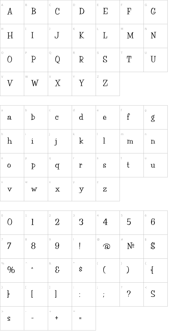Character Map Happy Font