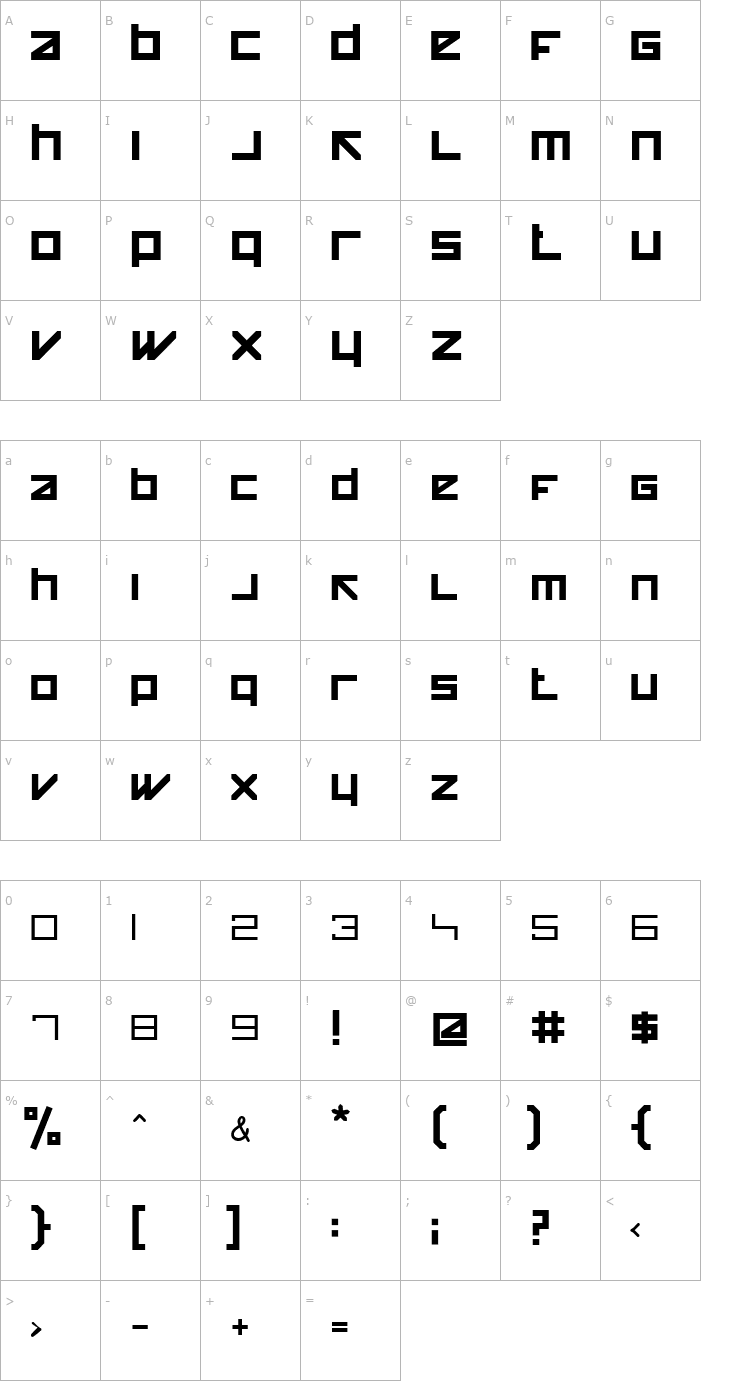 Character Map Happy Killer Font