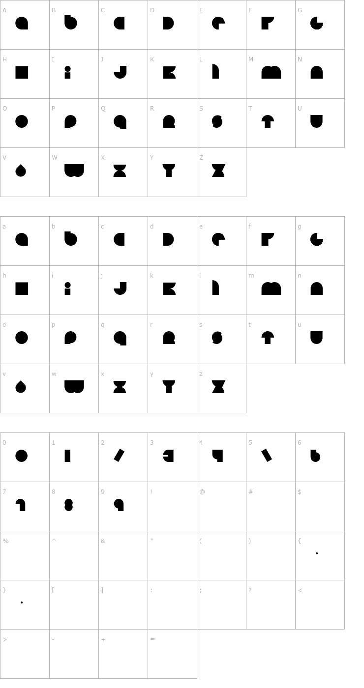Character Map Happy Lovers Town Font