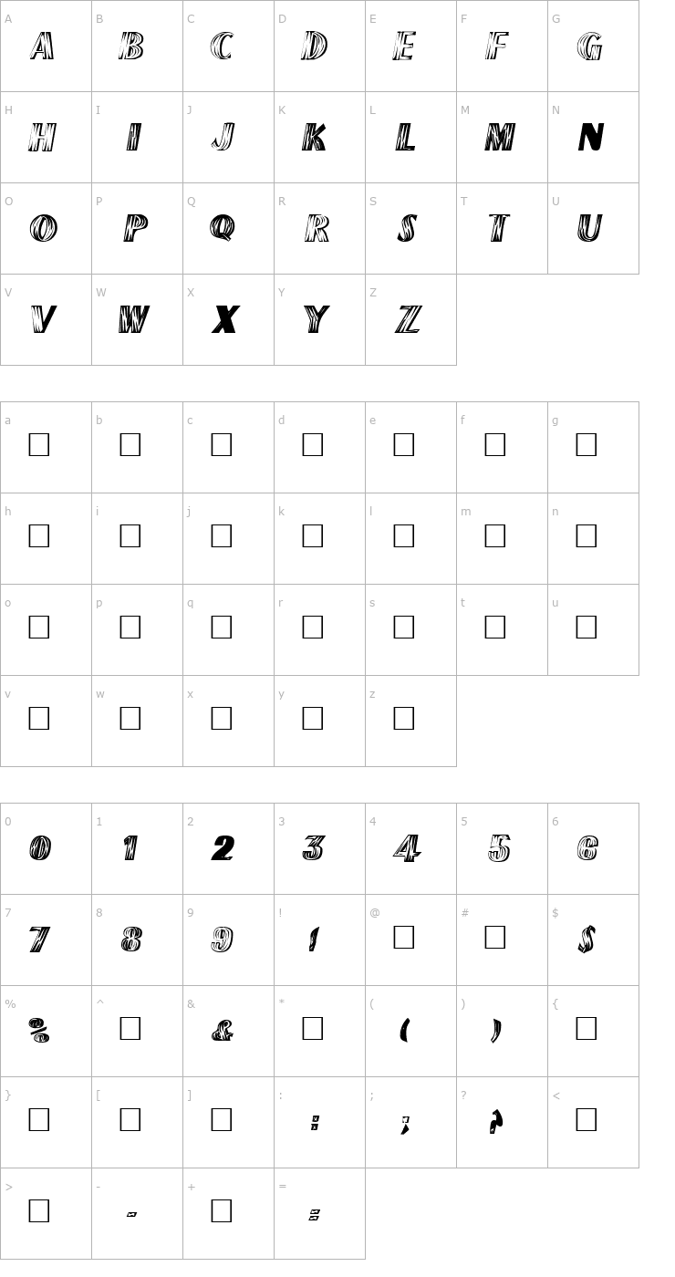 Character Map Haven Font