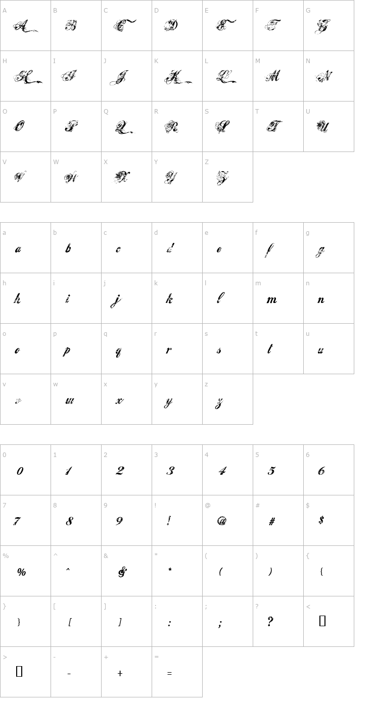 Character Map Hawaii Killer Font