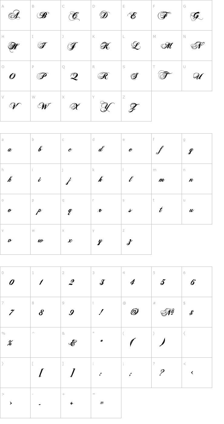 Character Map Heathen Font