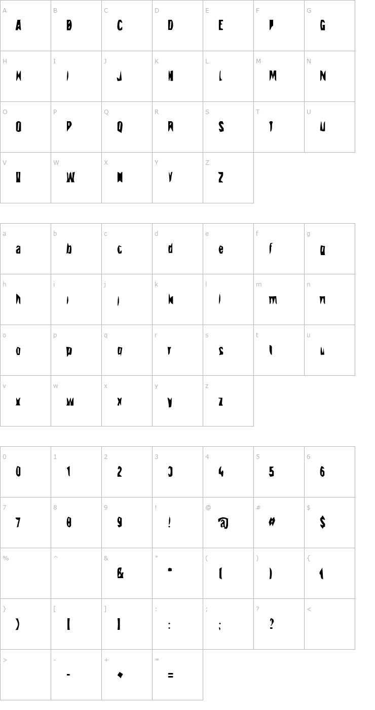 Character Map HectorComposite Font