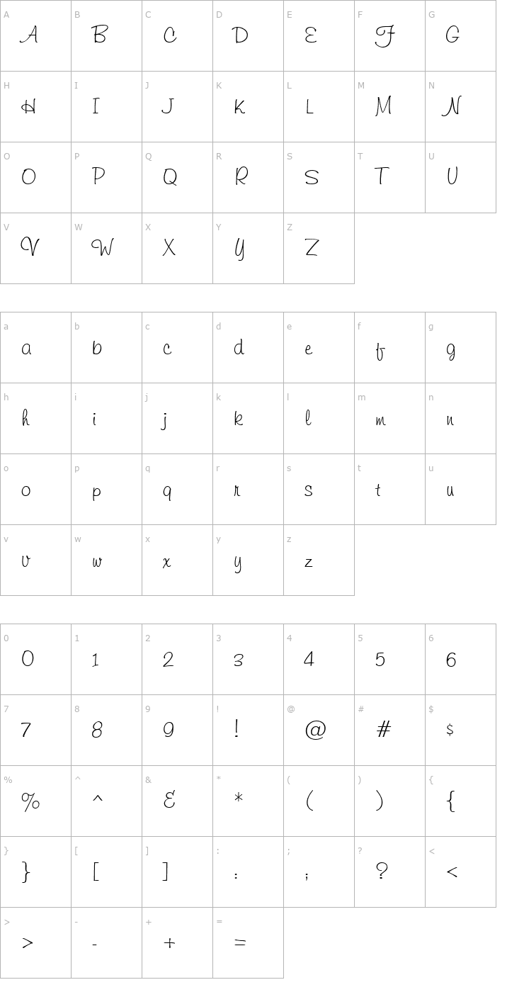 Character Map Helmsley Font