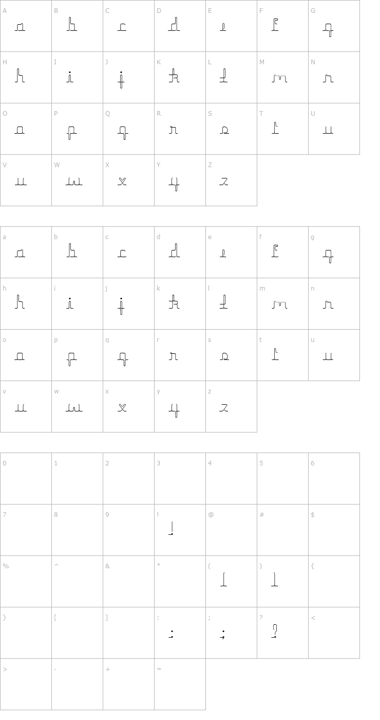 Character Map Herrliches Script Font