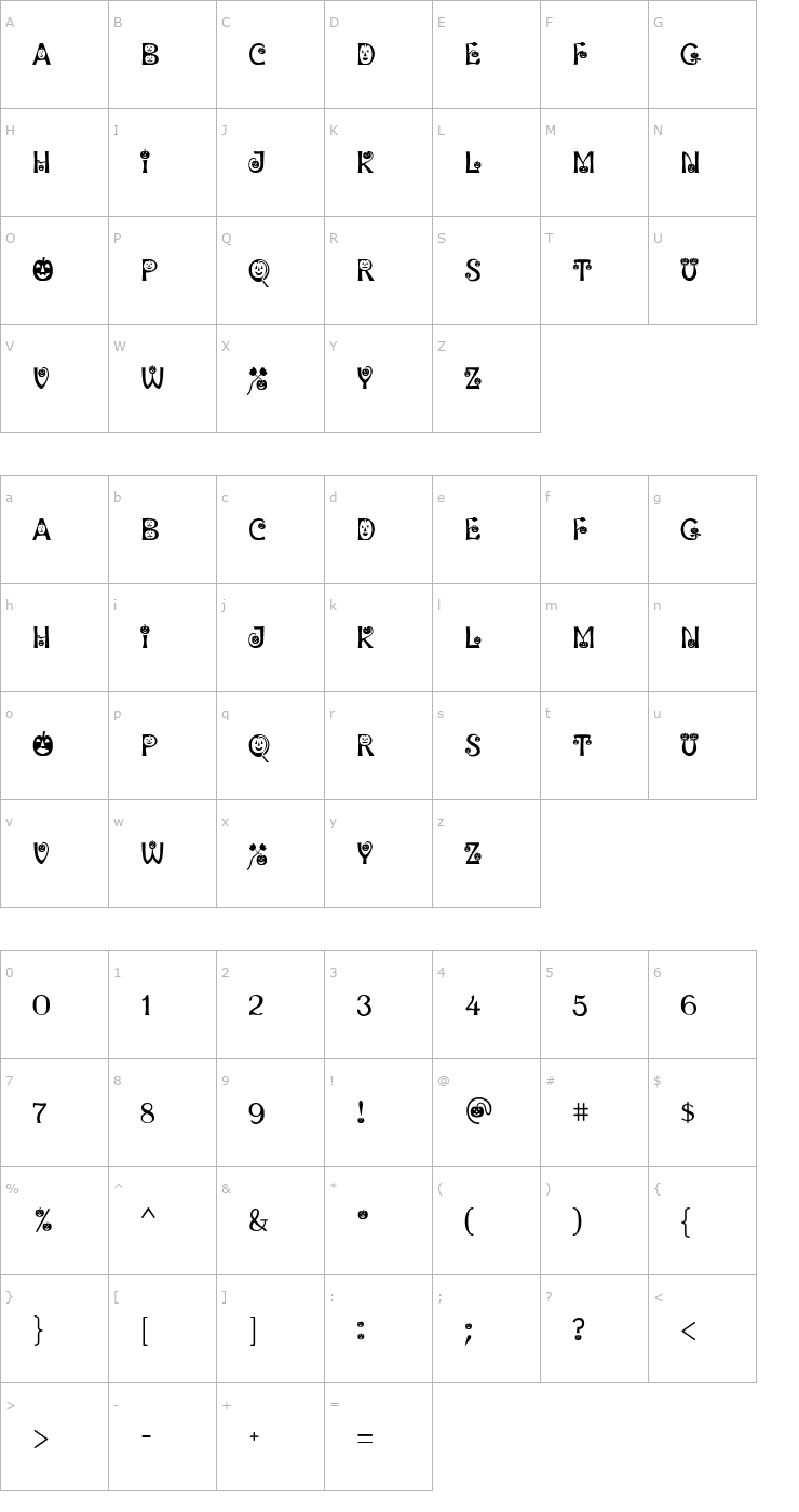 Character Map HeyPumkin Font