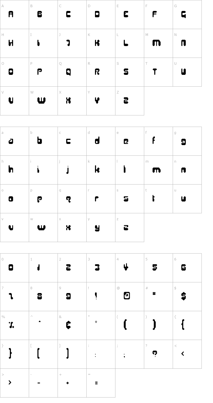 Character Map HiroSharp Font