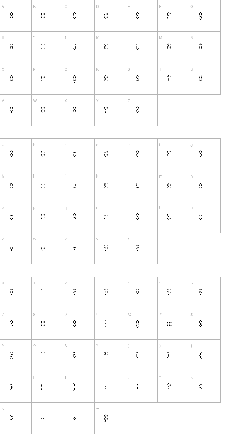 Character Map honey Light Font