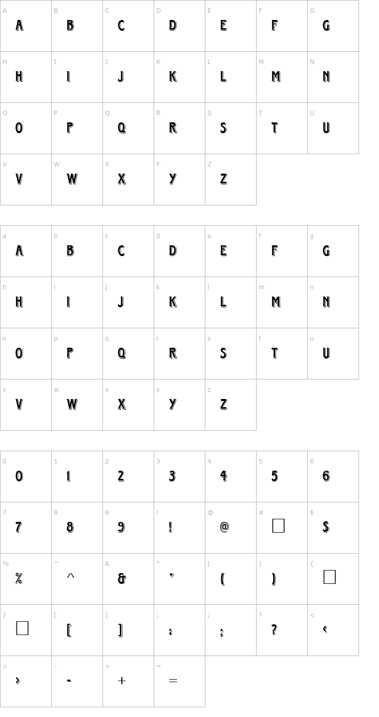 Character Map Horton Regular Font