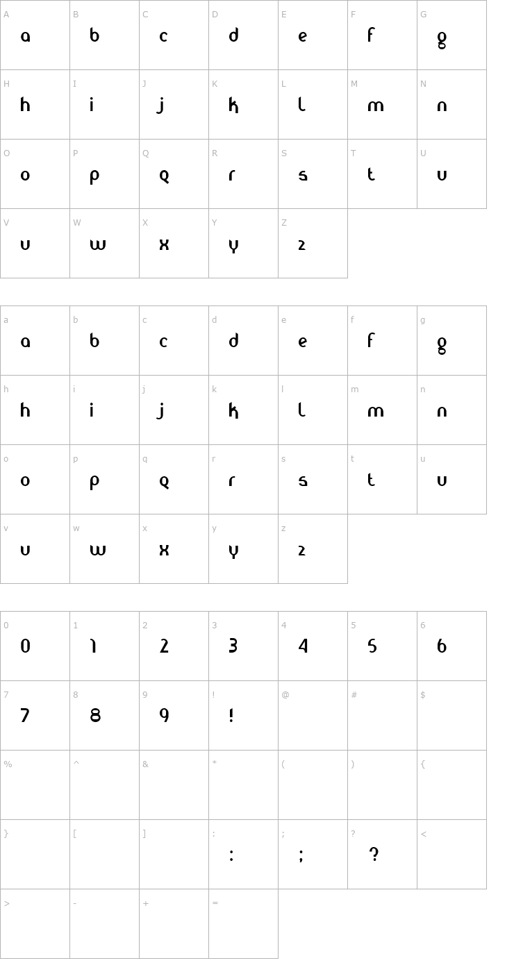 Character Map Hurray Font