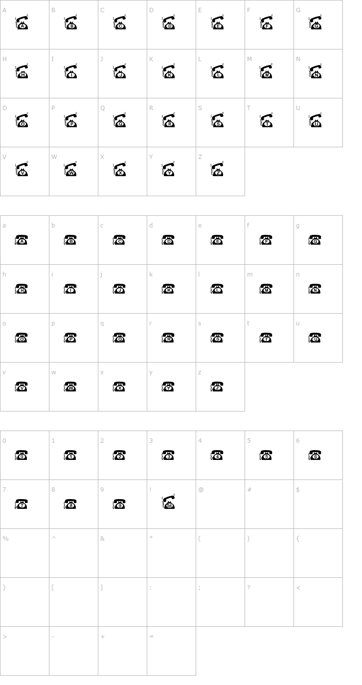 Character Map I just call Font