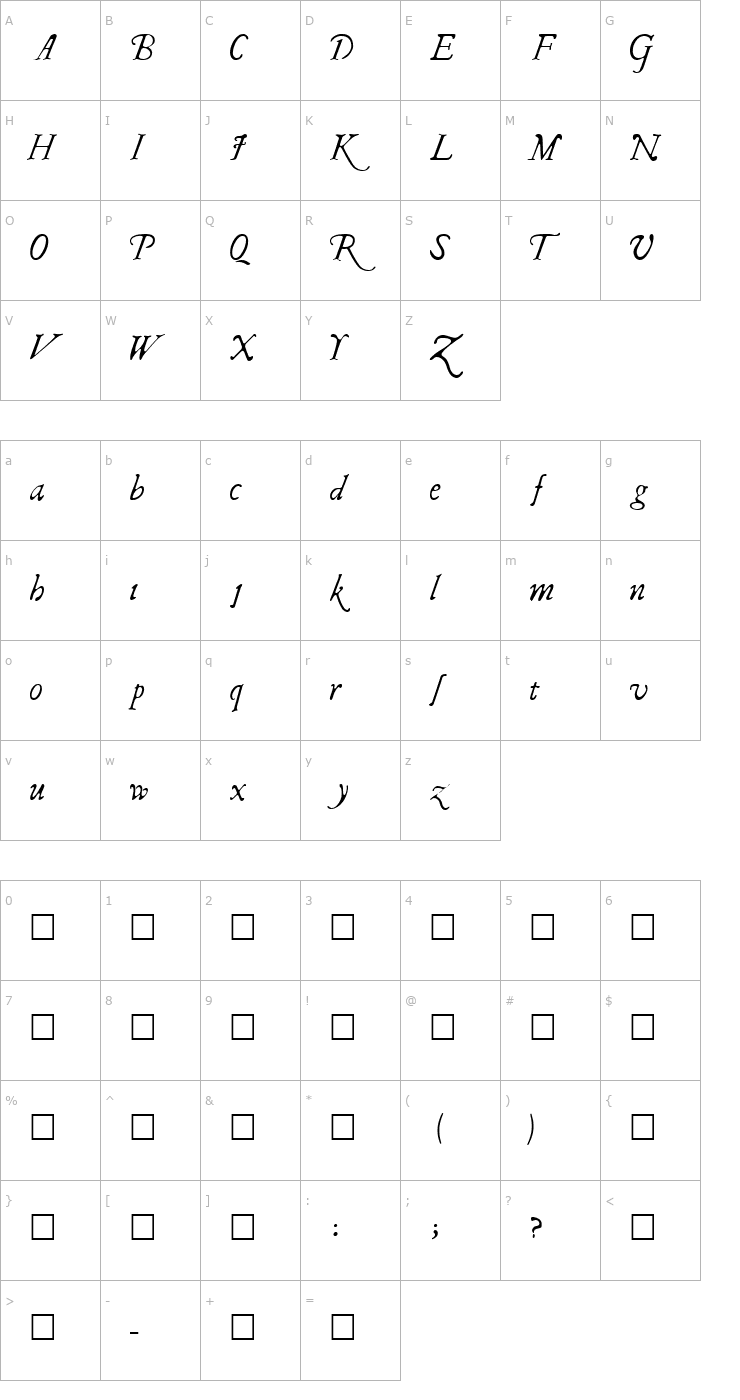 Character Map I Regular Font