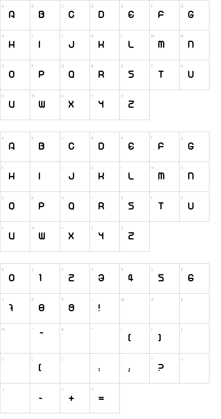 Character Map Ibiscus Font