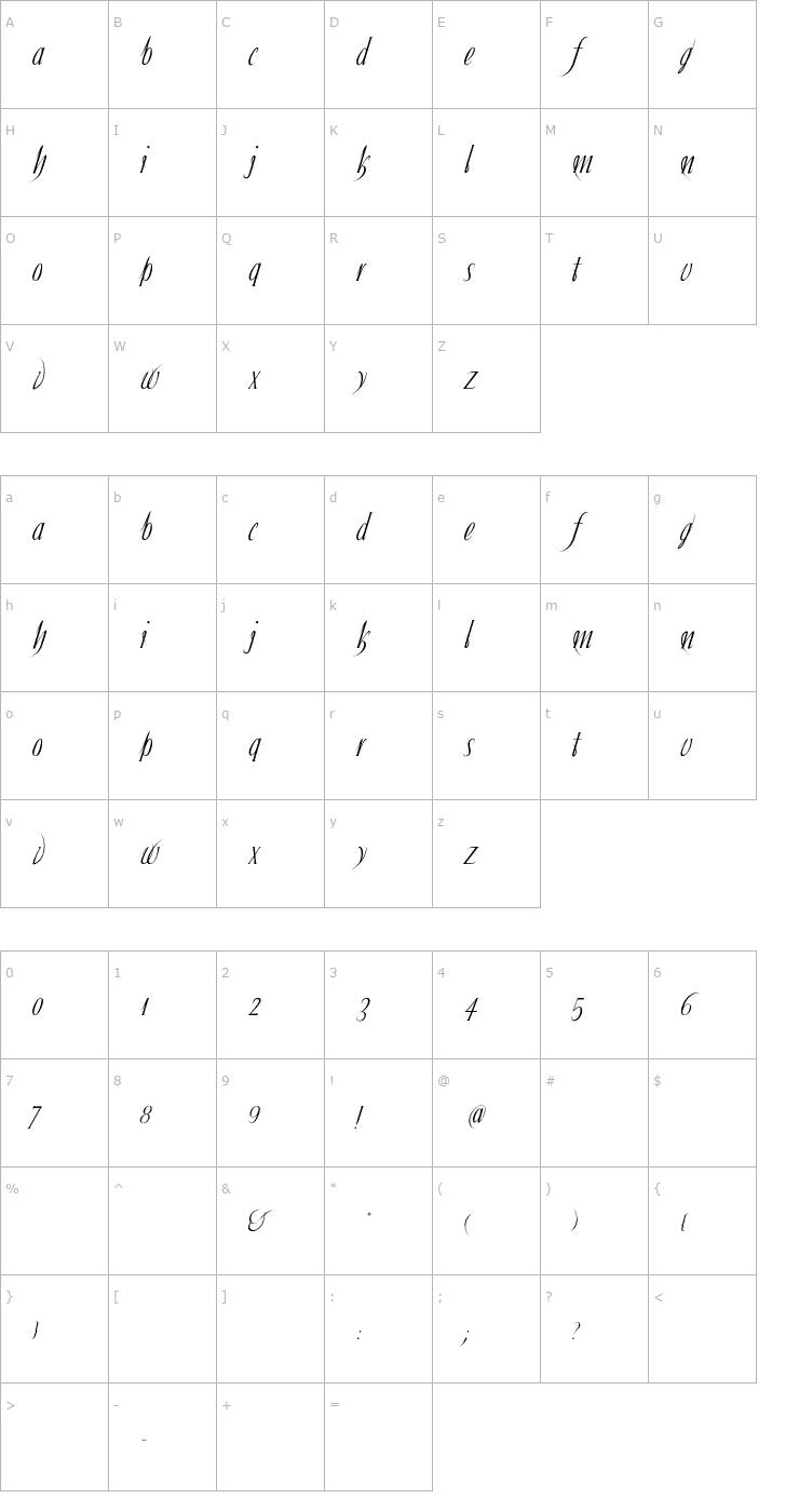 Character Map Ibleum Font