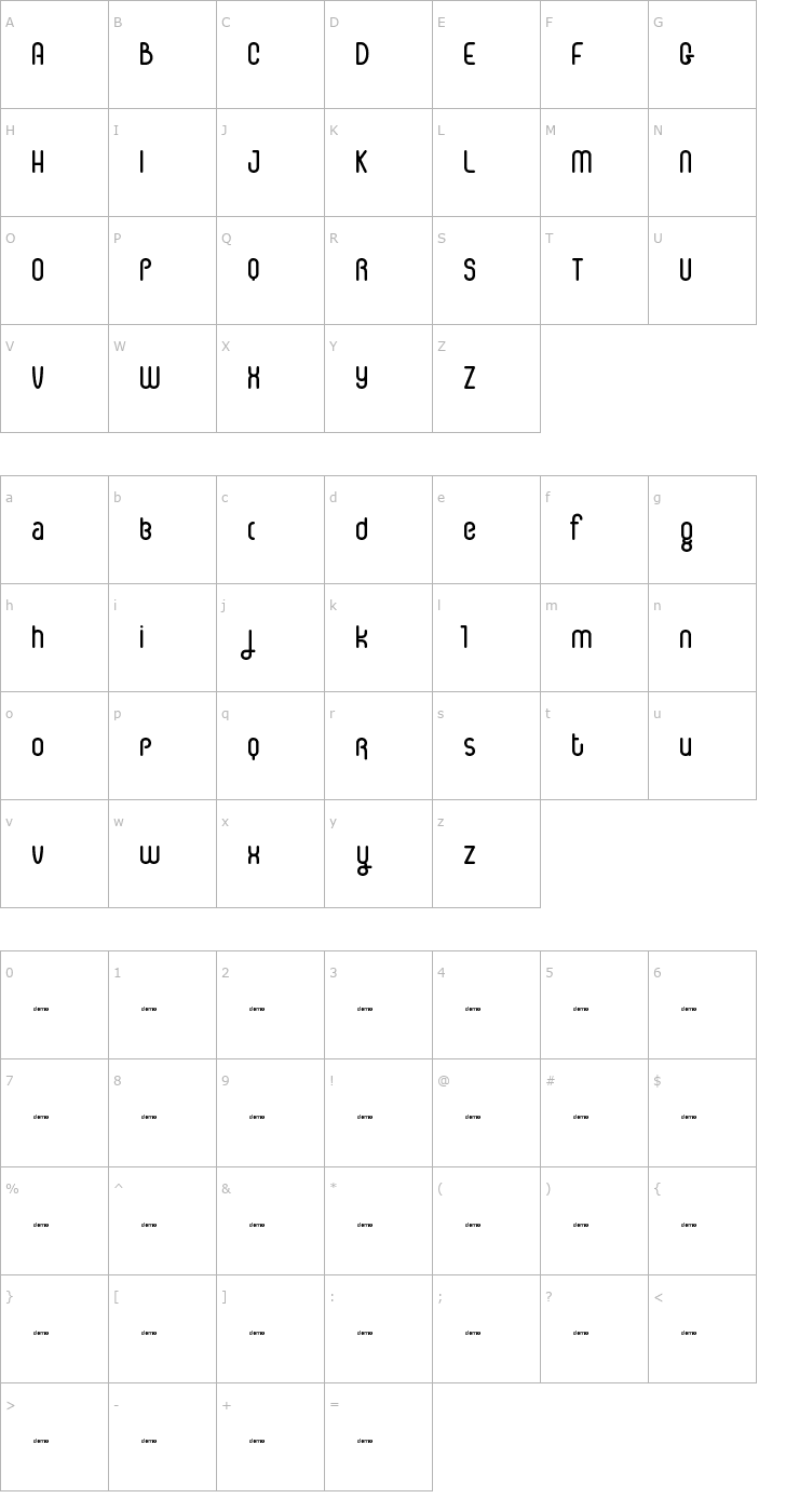 Character Map Ice Cream Soda Font