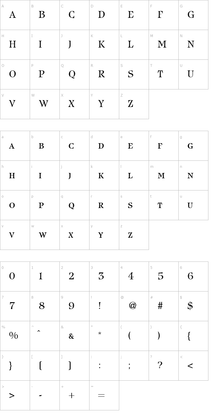 Character Map IcebergSmc-Regular Font