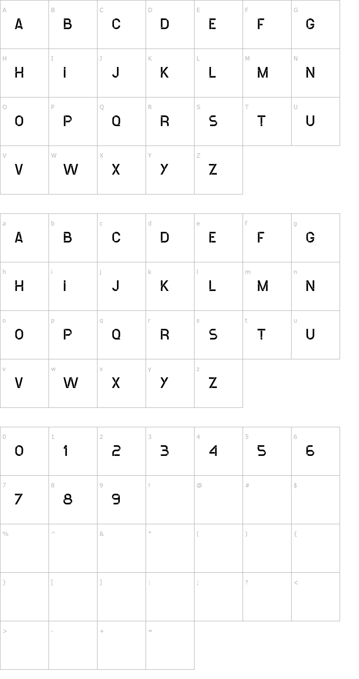 Character Map Ideoma Spray Font