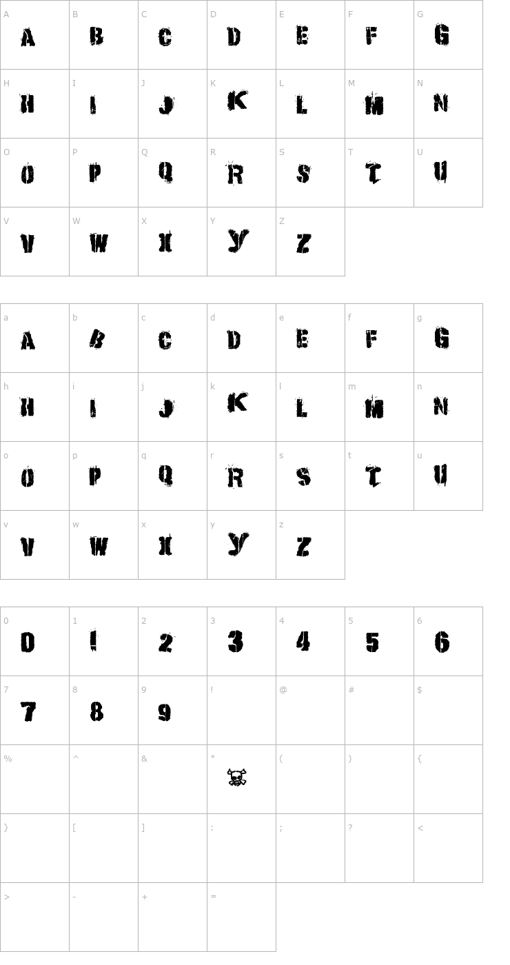 Character Map If Font