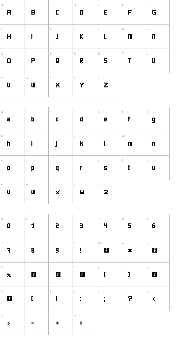 Character Map Imagine Earth Font