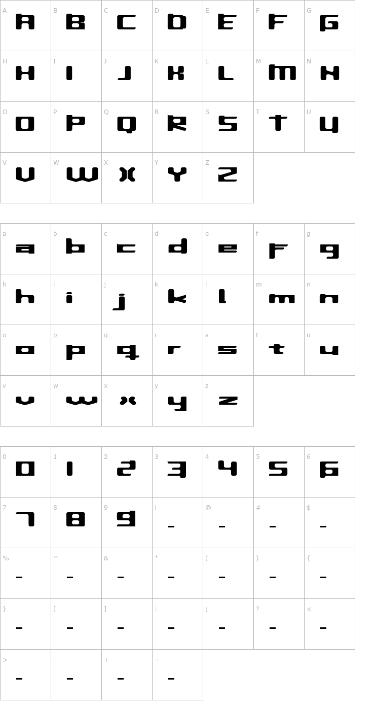 Character Map InavelKusin Font
