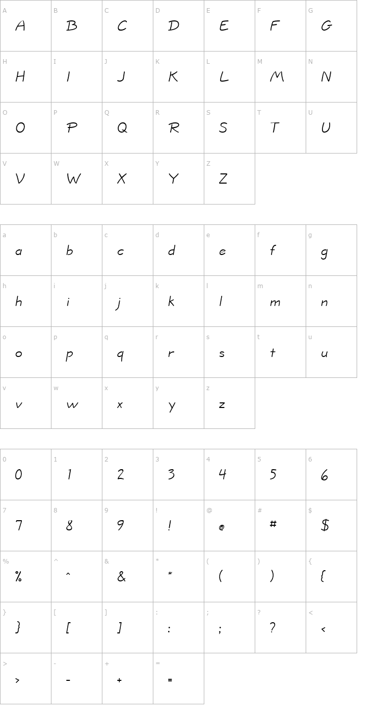 Character Map Informa SSi Font