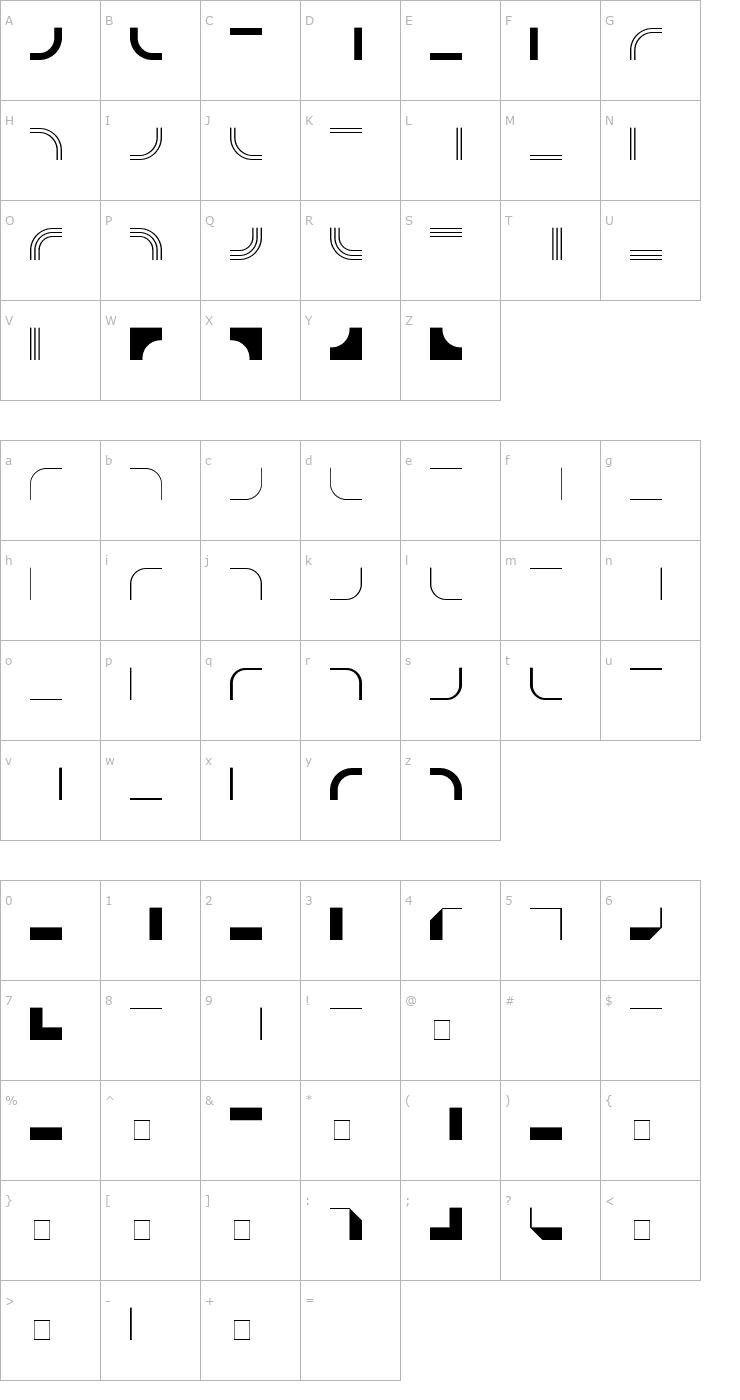 Character Map InFraction SSi Font