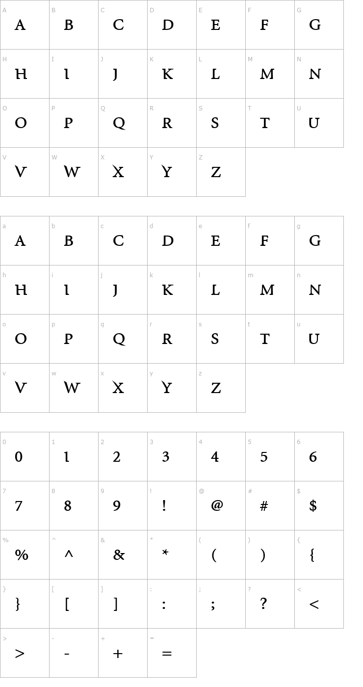 Character Map InfraRed ExtraBold Font