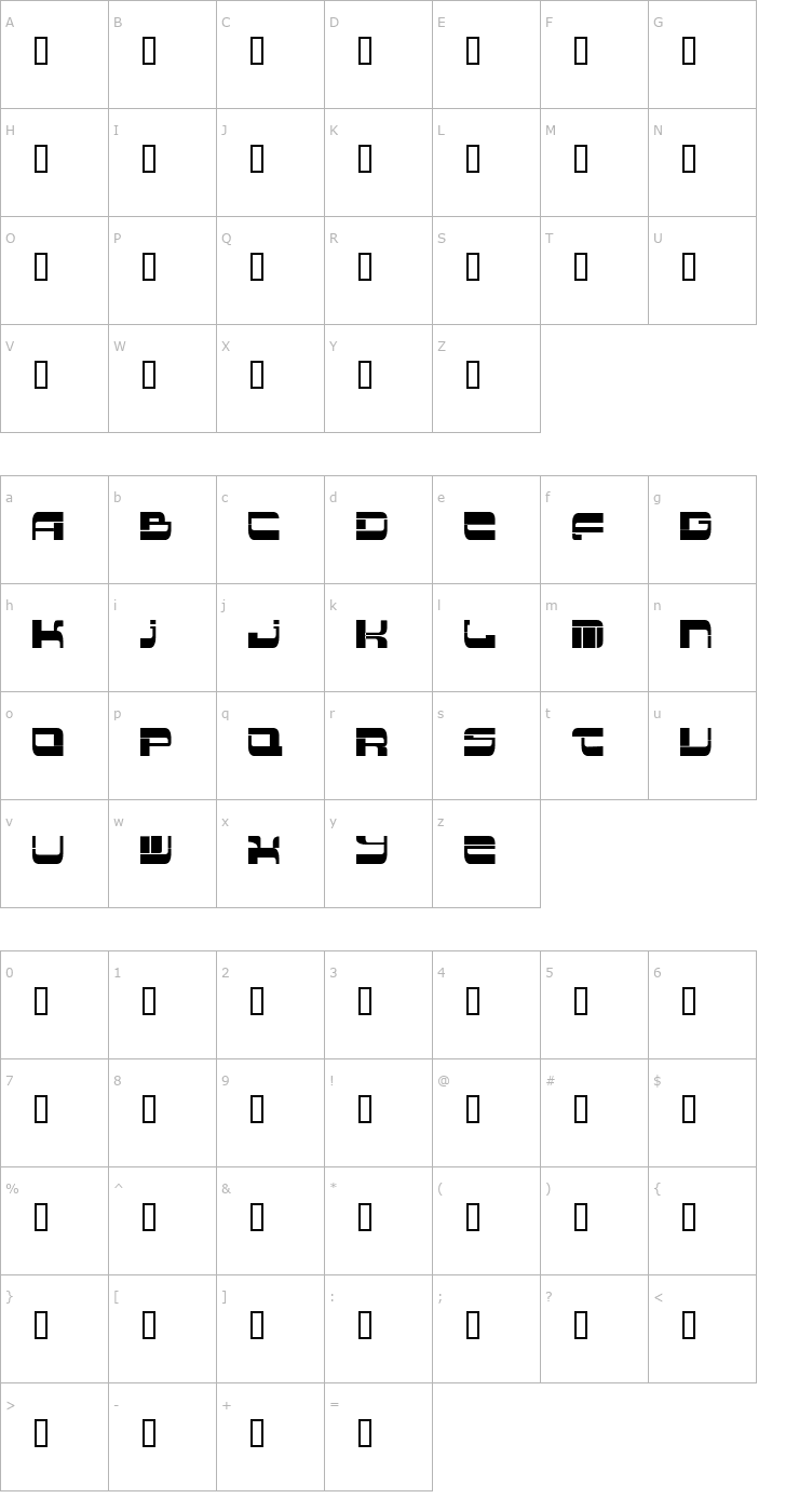 Character Map Insert 2 Font