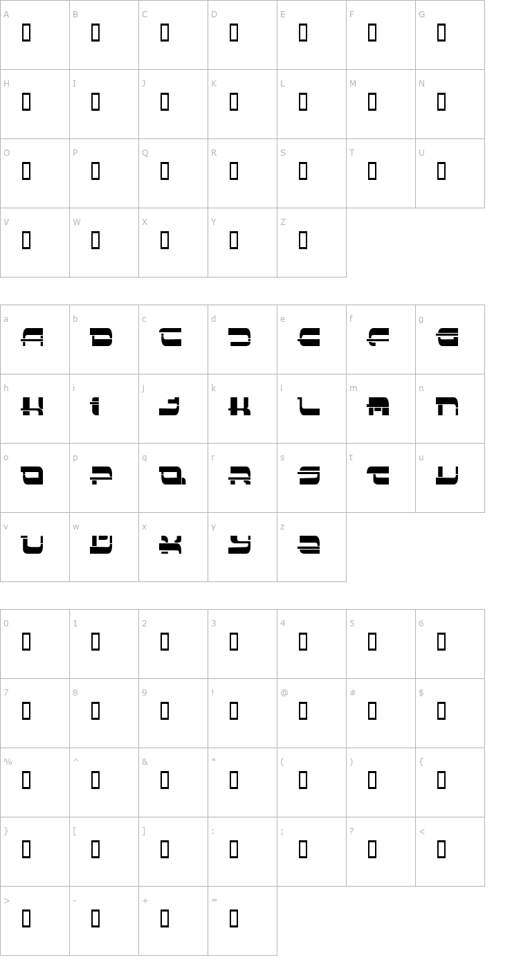 Character Map Insert 3 Font