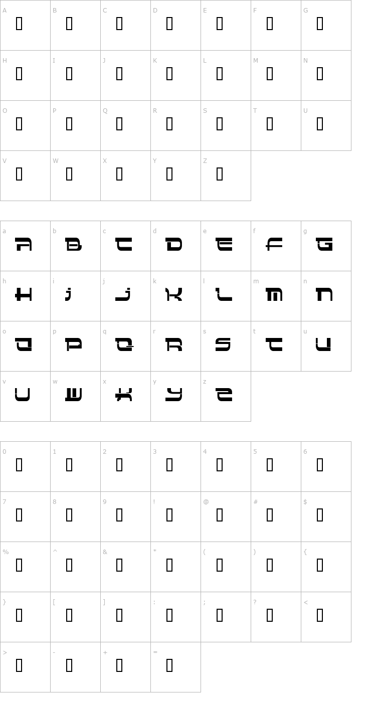 Character Map Insert 4 Font