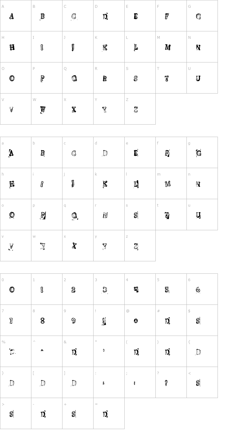 Character Map InstantKarma Font