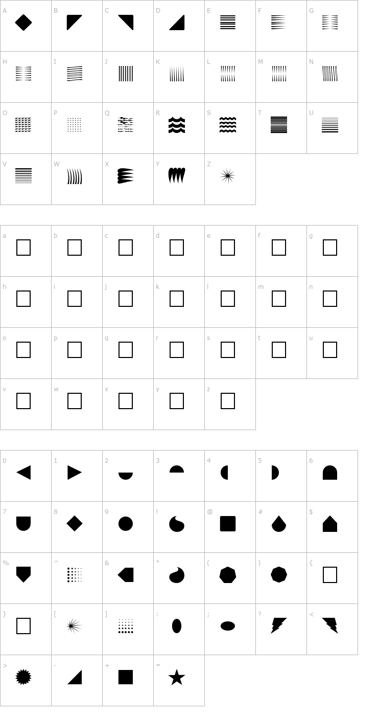Character Map InstantLogo Font