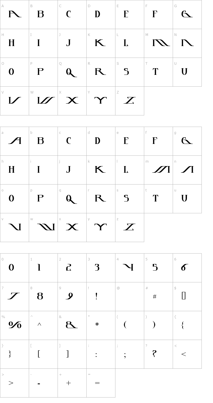Character Map InstantTunes Font