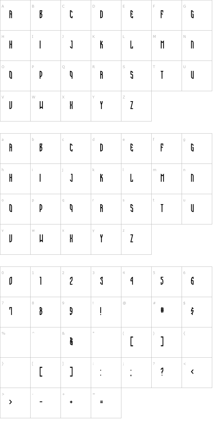 Character Map Isepik OTF Font
