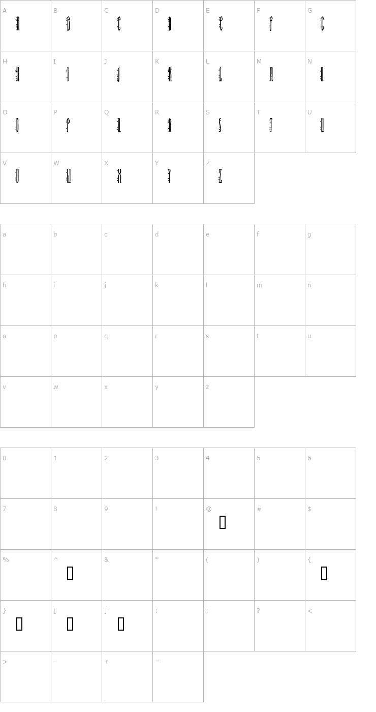 Character Map Isfahan Demo Font