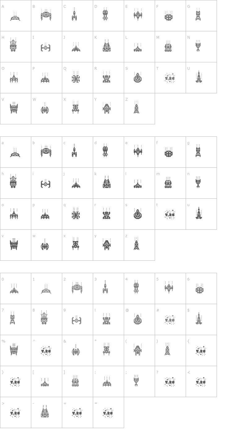 Character Map ItsOVERCaptain Font