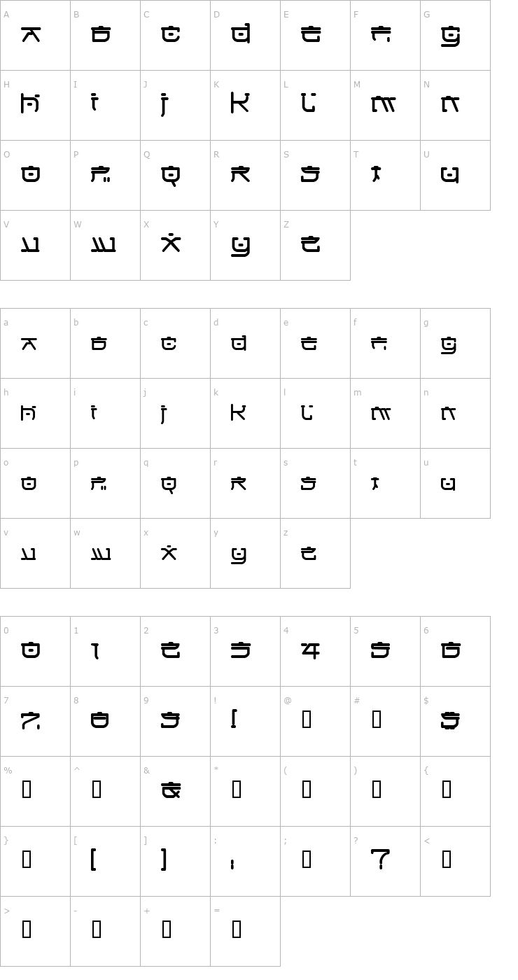 Character Map IttoRound Font