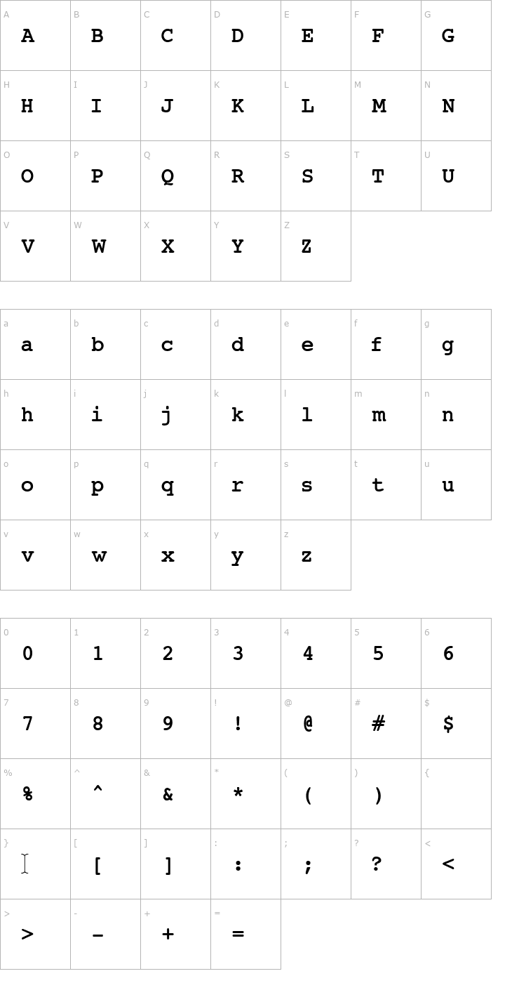 Character Map Jack Input Font