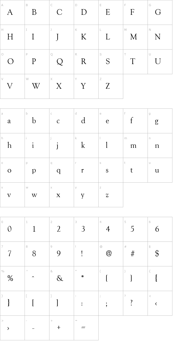 Character Map JackBecker Font