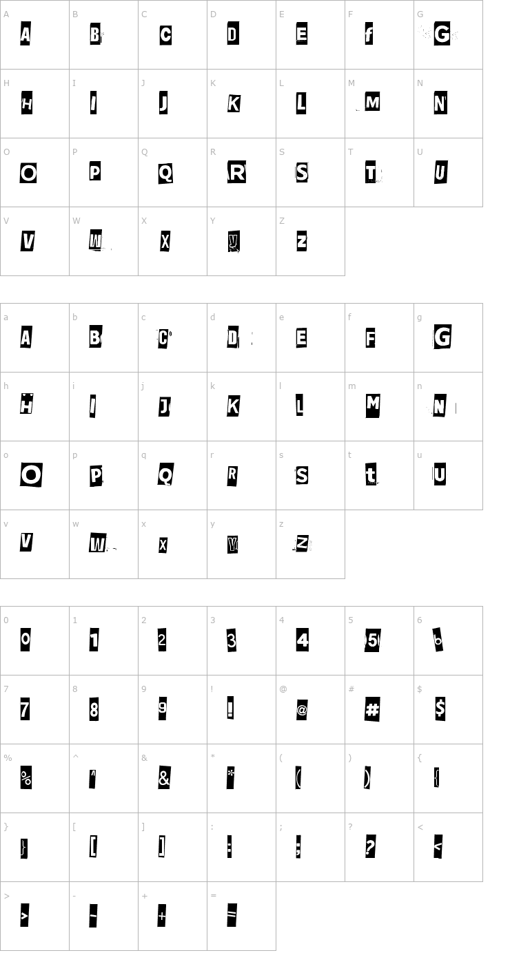 Character Map Jadefedgah[8002] Font