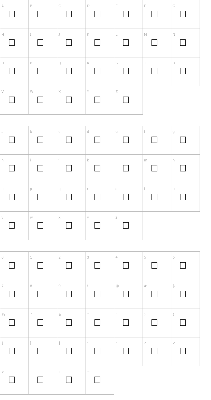 Character Map JAPANSCRIPT Regular Font