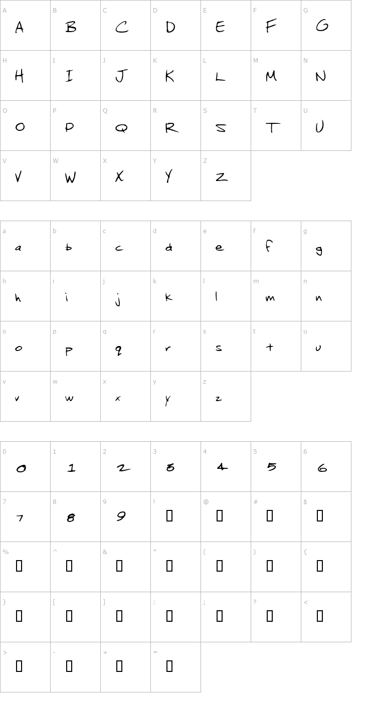 Character Map Jenkins Keepin it Real Font