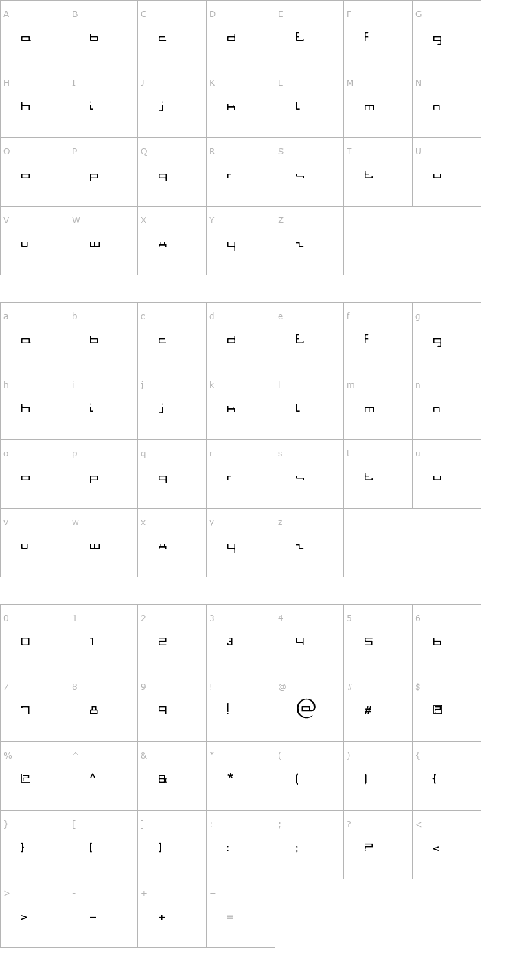 Character Map Jigga Jigga Font