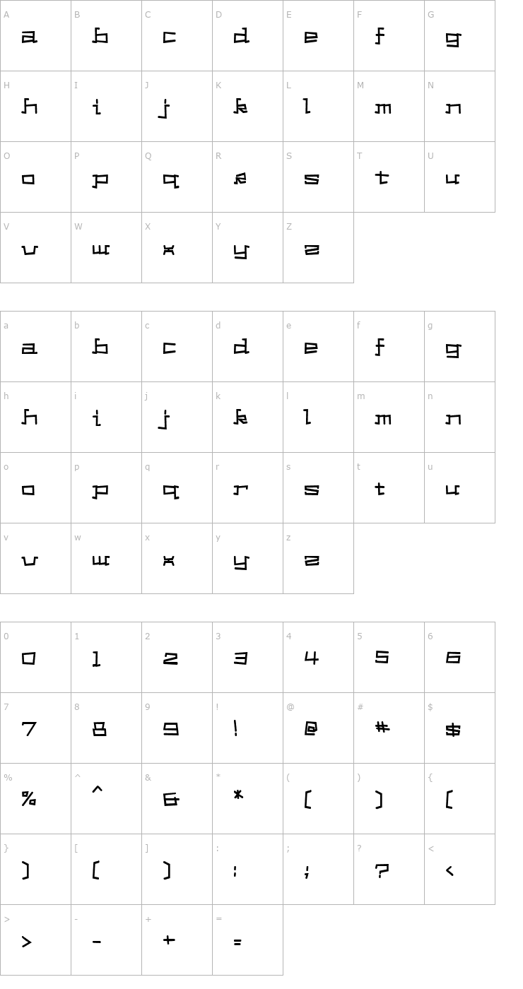 Character Map Jingles Font