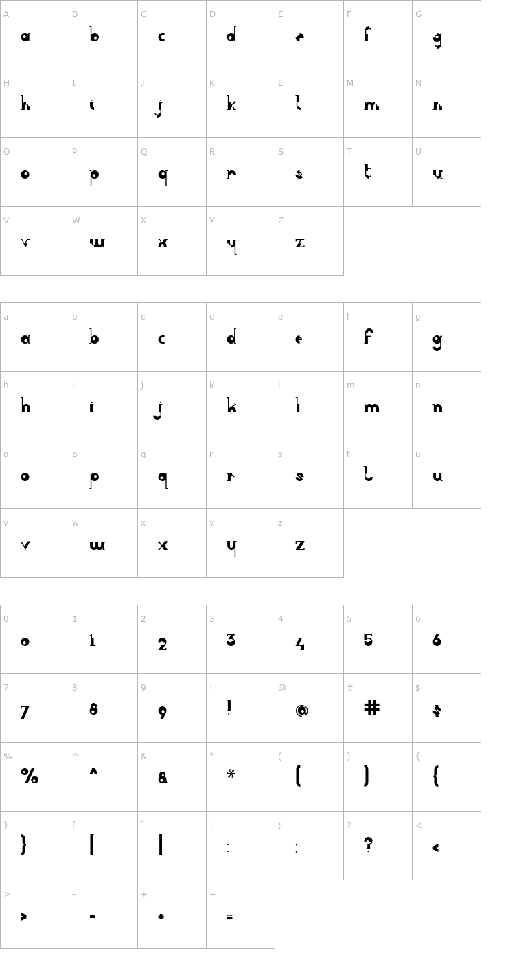 Character Map Joker Font