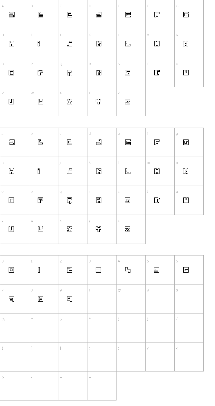 Character Map Joker Krew Font