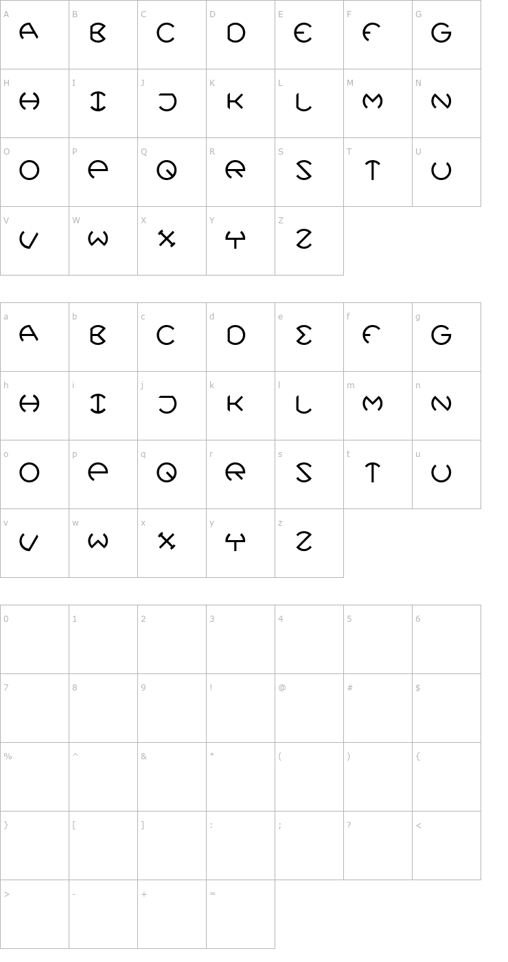 Character Map Joker Normal Font