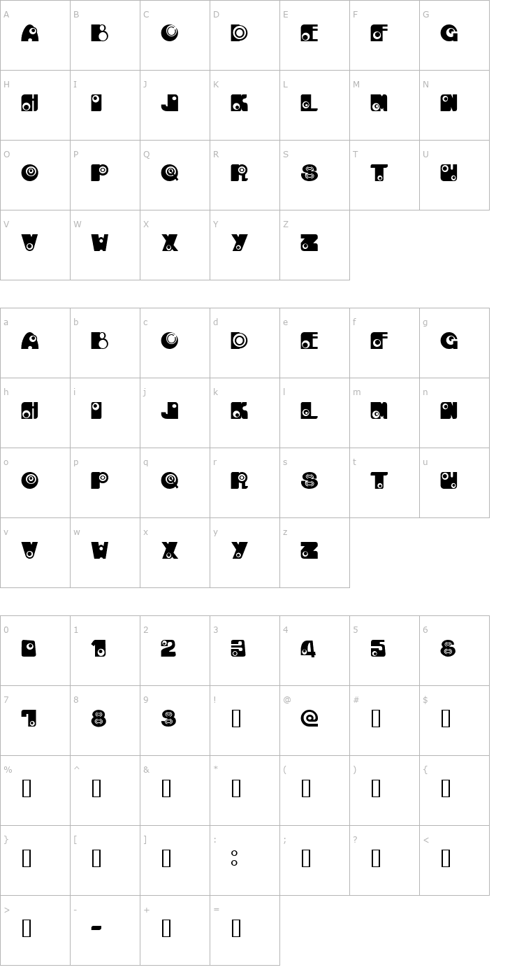 Character Map kan E Font