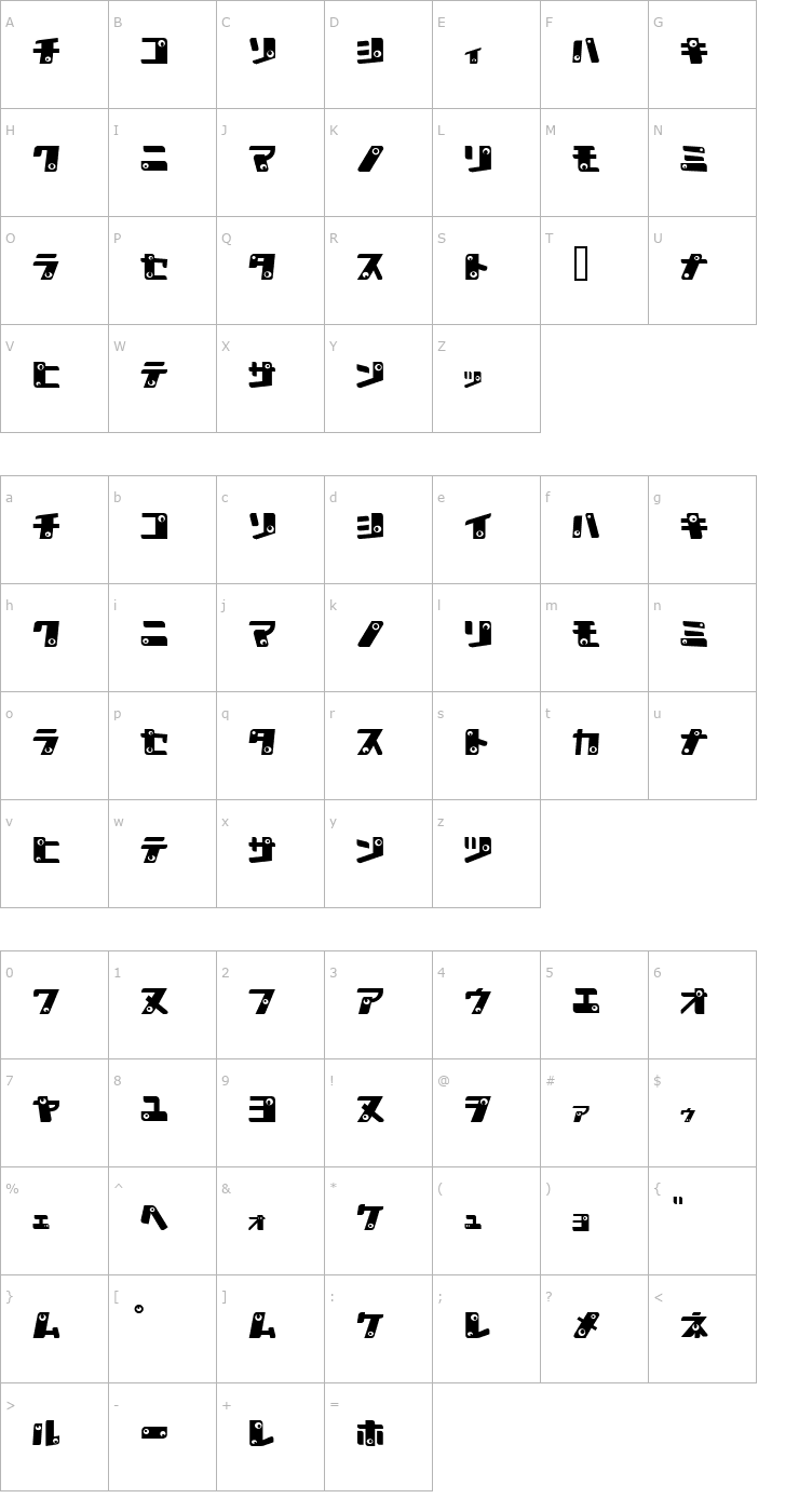 Character Map kankana K Font